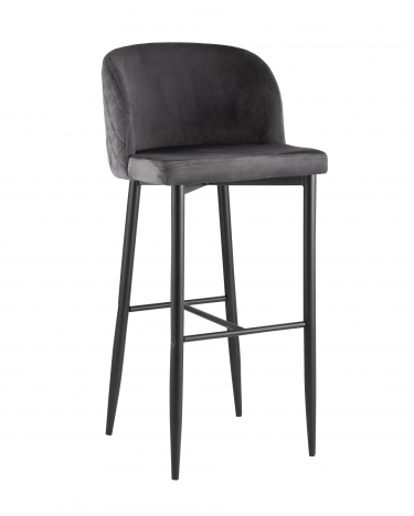 Стул барный Stool Group Оскар велюр Серый