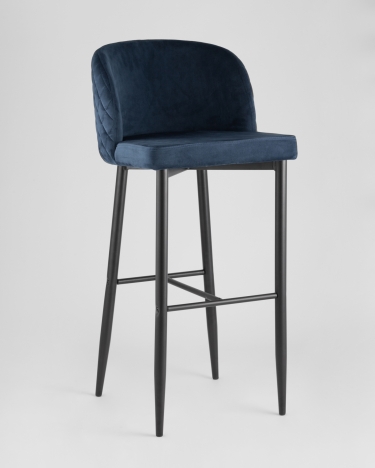 Барный стул Stool Group Оскар велюр Сине-зеленый