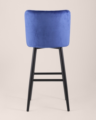 Стул барный Stool Group Ститч велюр Синий