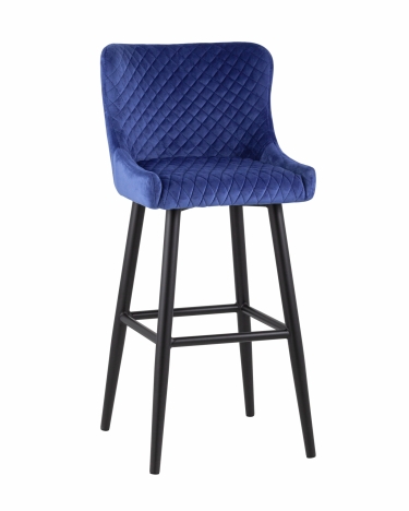 Стул барный Stool Group Ститч велюр Синий