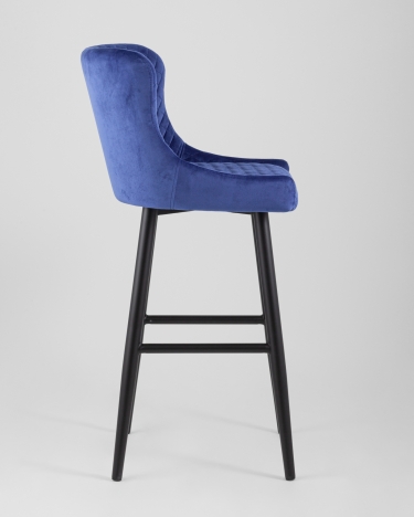 Стул барный Stool Group Ститч велюр Синий