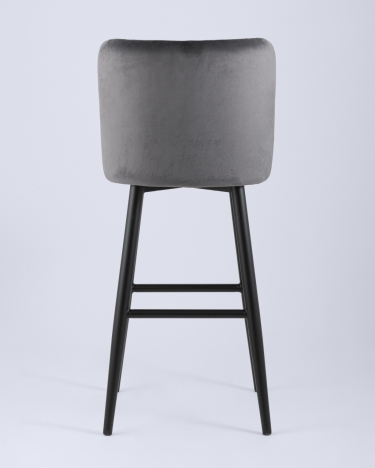 Стул барный Stool Group Ститч велюр Серый