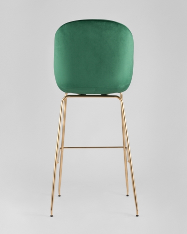Стул барный Stool Group Beetle Lite PU со спинкой Изумрудный