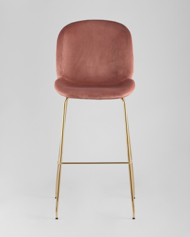 Стул барный Stool Group Beetle Lite PU со спинкой Пудровый