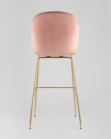 Стул барный Stool Group Beetle Lite PU со спинкой Пудровый