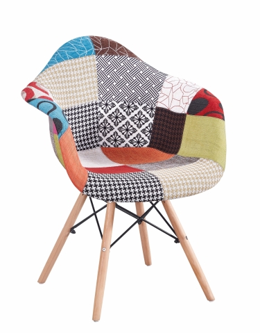 Стул Stool Group Eames DSW ткань Пэчворк