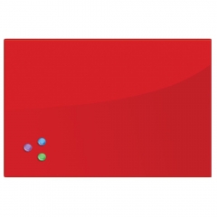Доска магнитно-маркерная стеклянная BRAUBERG 40х60 см Красная