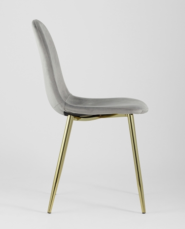 Стул Stool Group Валенсия велюр золотые ножки Серый