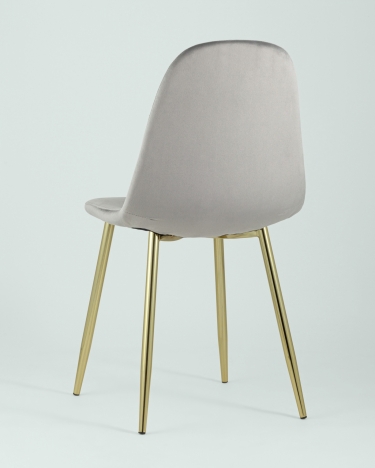 Стул Stool Group Валенсия велюр золотые ножки Серый