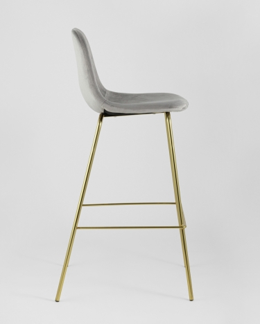Стул барный Stool Group Валенсия Серый с золотыми ножками