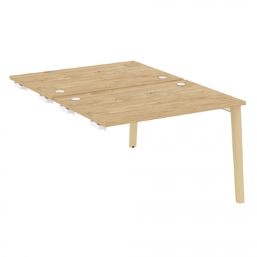 Стол-приставка двойной к опорным элементам Рива ONIX WOOD OW.D.SPR-2.8 Тиквуд Светлый/Светлый