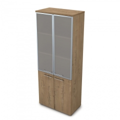 Шкаф высокий со стеклом GLOSS LINE 9НШ.005.19 Teakwood