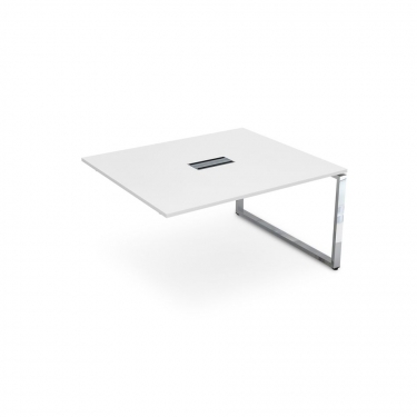 Стол системы БЭНЧ, переговорный, конечный ALSAV GLOSS LINE НСПК-О.926 Белый Премиум