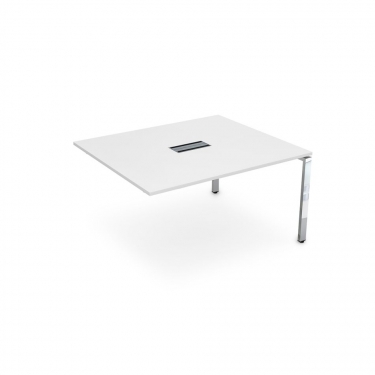 Стол системы БЭНЧ, переговорный, конечный ALSAV GLOSS LINE НСПК-П.927 Белый Премиум