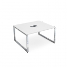Стол системы БЭНЧ, переговорный, начальный ALSAV GLOSS LINE НСПН-О.928 Белый Премиум