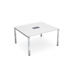 Стол системы БЭНЧ, переговорный, начальный ALSAV GLOSS LINE НСПН-П.926 Белый Премиум