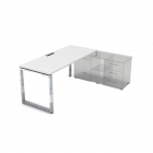 Стол рабочий, прямолинейный три опоры, правый ALSAV GLOSS LINE НСТП-О.995 Белый Премиум