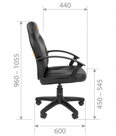Офисное кресло для оператора CHAIRMAN 210 экокожа Черный