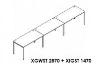 Составная рабочая станция Skyland XTEN GLOSS XGWST 2870 + XIGST 1470 Легно Темный