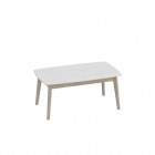 Стол журнальный Мебельград Калгари 06 Дуб натуральный светлый-белый матовый