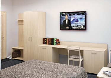 Стол узкий с тумбой и бортиком правый Рива LIGHT С-СТУ-120 Пр Клен