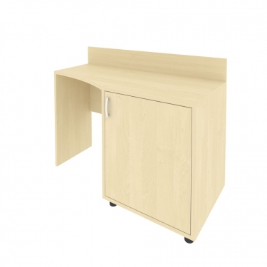 Стол узкий с тумбой и бортиком правый Рива LIGHT С-СТУ-120 Пр Клен