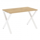 Стол рабочий Рива LOFT VR.L-SRX-2.7 Металл белый Тиквуд светлый