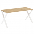 Стол рабочий Рива LOFT VR.L-SRX-4.7 Металл белый Тиквуд светлый