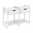 Тумба на регулируемых опорах наборная. Вариант 1 Рива LOFT VR.L-TN-1.O Металл белый Белый Бриллиант