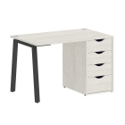 Стол письменный Рива HOME OFFICE VR.SP-3-118.4.A Дуб Наварра/Антрацит металл