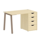 Стол письменный Рива HOME OFFICE VR.SP-3-118.4.A Клен/Мокко металл