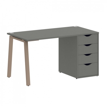 Стол письменный Рива HOME OFFICE VR.SP-3-138.1.A Металлик/Мокко металл