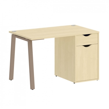 Стол письменный Рива HOME OFFICE VR.SP-3-118.1.A Клен/Мокко металл