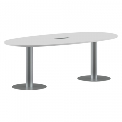 Конференц-стол на 6-8 человек IMAGO ПРГ-3 Белый-алюминий
