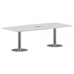 Конференц-стол на 6-8 человек IMAGO ПРГ-4 Белый-алюминий