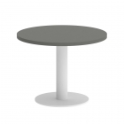 Стол журнальный круглый Рива HOME OFFICE VR.SP-5-60.1G Металлик/Белый металл