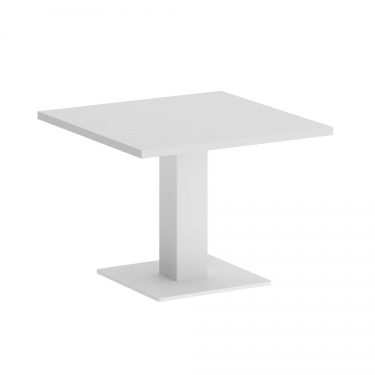 Стол журнальный квадратный Рива HOME OFFICE VR.SP-5-60.2G Белый/Белый металл