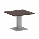 Стол журнальный квадратный Рива HOME OFFICE VR.SP-5-60.2G Венге Цаво/Серый металл