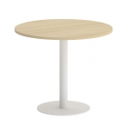 Стол журнальный круглый Рива HOME OFFICE VR.SP-5-90.1 Акация Лорка/Белый металл