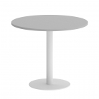 Стол журнальный круглый Рива HOME OFFICE VR.SP-5-90.1 Серый/Белый металл