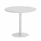 Стол журнальный круглый Рива HOME OFFICE VR.SP-5-90.1 Белый/Белый металл