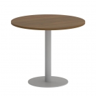 Стол журнальный круглый Рива HOME OFFICE VR.SP-5-90.1 Орех Гварнери/Серый металл