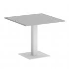 Стол журнальный квадратный Рива HOME OFFICE VR.SP-5-90.2 Серый/Белый металл