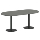 Стол овальный Рива HOME OFFICE VR.SP-5-180.1 Металлик/Антрацит металл