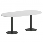 Стол овальный Рива HOME OFFICE VR.SP-5-180.1 Белый/Антрацит металл