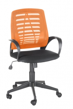 Кресло Ирис люкс TW Черный-оранжевый