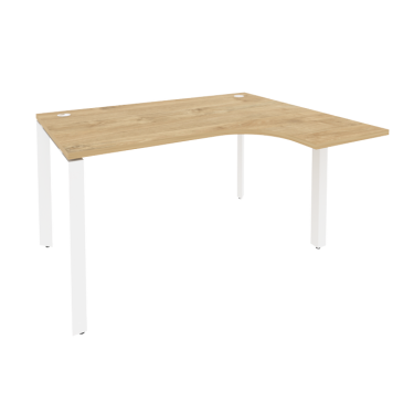 Стол эргономичный правый на П-образном м/к Рива ONIX O.MP-SA-3R Тиквуд Светлый/Белый