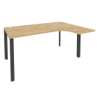 Стол эргономичный правый на П-образном м/к Рива ONIX O.MP-SA-4R Тиквуд Светлый/Антрацит