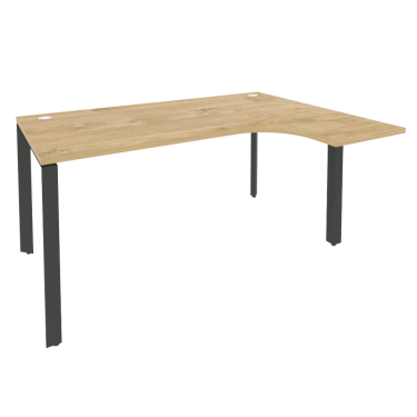 Стол эргономичный правый на П-образном м/к Рива ONIX O.MP-SA-4R Тиквуд Светлый/Антрацит