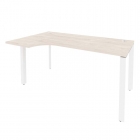 Стол эргономичный левый на П-образном м/к Рива ONIX O.MP-SA-1L Денвер Светлый/Белый